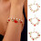 Women's Adjustable Pearl Beaded Bracelet with 3D Strawberry 7