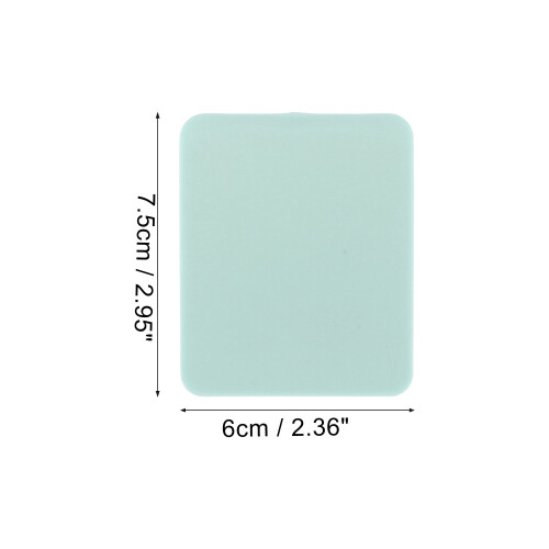Women's Square Compact Cosmetic Mirror - Green Plastic, 1 Pc 1