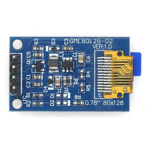 0.78 Inch OLED LCD Module 80x128 Dot Matrix Screen 0.78 Inch Oled LCD I2C Interface Screen for 2