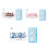 Christmas Window Clings Snowflake Light Blue Ice Design 1 4