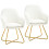 Set of Two Boucle Dining Chairs - Cream 1
