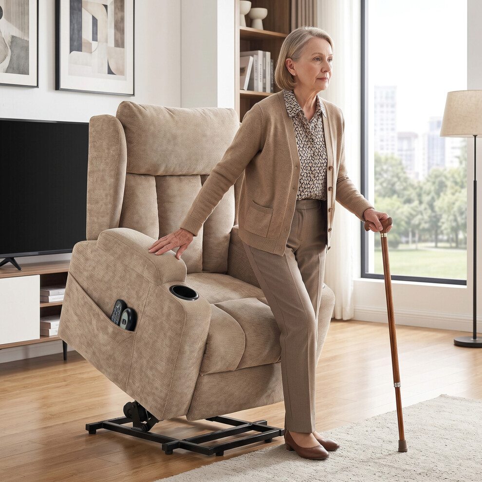 Homcom Power Recliner Chair W/ Massage And Heat, Electric Lift Chair, Brown