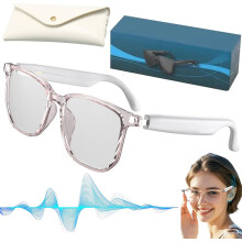 Lenskey AI Translation Glasses White 144 Languages