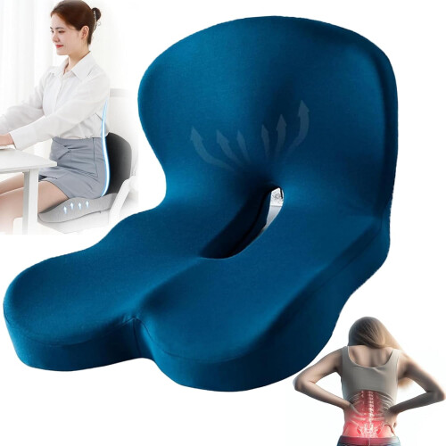 L-Shaped Memory Foam Seat Cushion with Lumbar Support 1 Pack