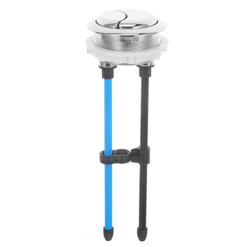 Dual Flush Toilet Tank Push Button Kit Silver ABS Stainless