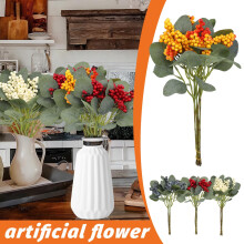 Fall Floral Picks with Berries and Green Leaves 6-Pack 14