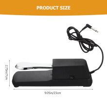 Pretyzoom Electronic Keyboard Sustain Pedal Silver Non-Slip