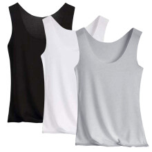 Women's Ice Silk Tank Top Round Neck Seamless Sleeveless