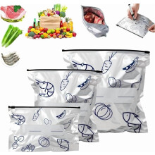Aluminum Foil Bags Airtight Washable Self-Sealing 3 Sizes