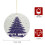 Purple Ceramic Christmas Tree Ornament 2