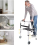Ultra lightweight rollator mobility walker 2 wheeled walking aid frame with seat 2