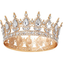 Women's KC Gold Rhinestone Crown Tiara for Bridal Birthday