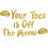 Taco Off The Menu Gold Glitter Banner 1pc 1
