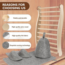 Sauna Backrest Sauna Wooden Comfortable S-Shape Design Sauna Chair - Sauna Accessories for Any or Infrared Sauna