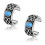 Sterling Silver Turquoise Celtic Knot Ear Cuffs 925 1