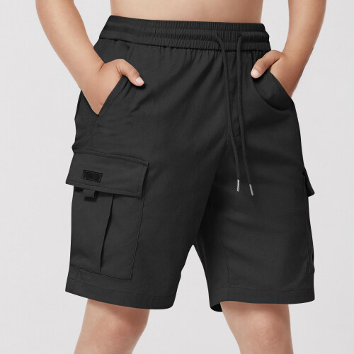 Boys School Uniform Shorts Black 7-8 Years 1