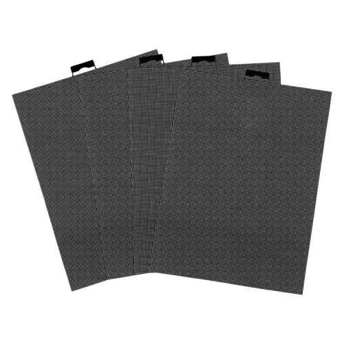 4pcs Plastic Mesh Canvas 14 CT Black Plastic Mesh Canvas Sheets Plastic Mesh Screen for Embroidery, for Crafts DIY