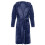 Women's Hooded Terry Cloth Bathrobe Navy Large 2