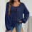 French Premium Wool Knit Cardigan Long Sleeve Open Front 1