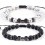 Turquoise Bead Bracelet Set for Couples with Card 1