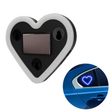 Solar-powered heart-shaped LED ambient light for car
