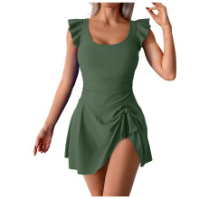 Women's One-Piece Swimsuit with Tummy Control and Tie-Knot