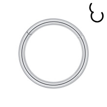 Stainless Steel Septum Ring Hoop 1 Piece 20g 10mm Silver