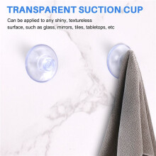 100 PièCes Ventouses Transparentes, Ventouses en Plastique, Coussinets Sans Crochets pour ExtéRieur, Cuisine, Salle de Bain, FenêTre 20Mm