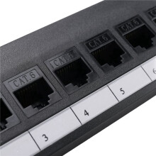 2X Panneau de Brassage CAT6 Direct à 8 RJ45 Adaptateur de Câble Réseau Prise Ethernet Cadre de Distribution