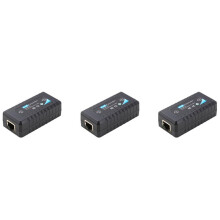 3X Extendeur POE 1 Port 10 / 100Mbps avec Entrée / Sortie Standard IEEE 802.3Af pour Caméra IP Distance de Transmission 120 Mètres