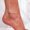 925 Sterling Silver Paperclip Anklet Adjustable Dainty Chain 4