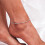 925 Sterling Silver Paperclip Anklet Adjustable Dainty Chain 5