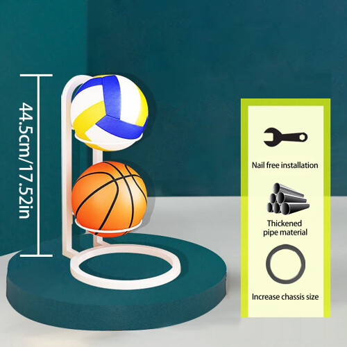Basketball Hoop Stand Adjustable Space-Saving Rack 8-Ball 2