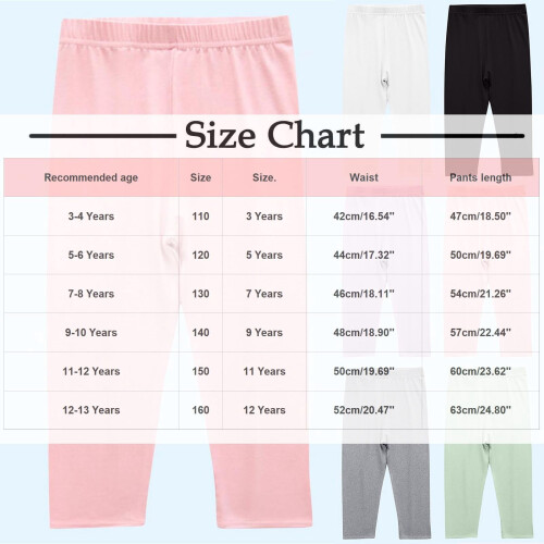 Girls Candy Color Leggings Solid Black 12-13 Years 2