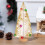 Christmas Tabletop Decorations White Plastic Trees 10pc 1