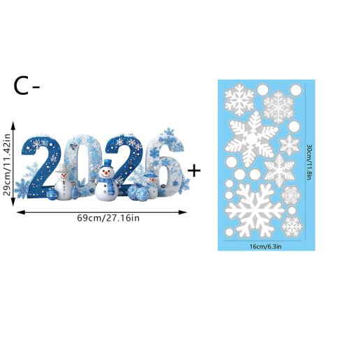 Christmas Window Clings Snowflake Light Blue Ice Design 1 2