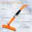 Ice Scraper and Snow Brush 49.2 inch Extendable Orange 2