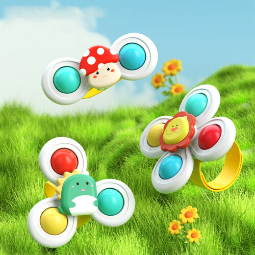Suction Cup Spinner Toys 3 pcs 1