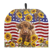Highland Cow Sunflower Tea Cozy for Standard Teapot