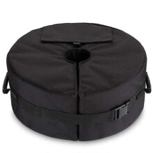 (Black) Round Patio Umbrella Sandbag Weight Bag, Anti-Wind Base Sand Bag for Outdoor Cantilever Umbrella, Heavy-Duty Universal Fit