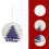 Purple Ceramic Christmas Tree Ornament 4