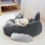 Donut Dog Bed Washable Cotton Small Pet Bed 2