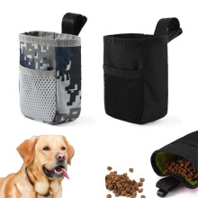 (Black) Pet Treat Pouch Dog Training Waist Bag Outdoor Dog Snack Bag Feeding Pouch Walk Gear Bag Portable Large Capacity Waterproof