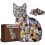 Cat-Shaped Wooden Puzzle Colorful Irregular Design L 2