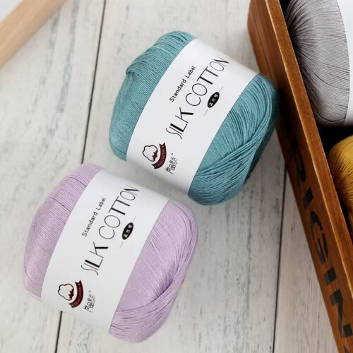 Cotton Yarn for Crocheting and Knitting Solid Color Thin 1