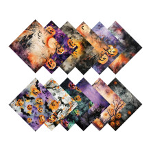 Halloween Wrapping Paper 12 Sheets Ghost Bat Spider Web