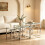 AINPECCA 3Pcs Nesting Table Sets Clear Tempered Glass 1
