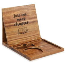 Folding Reading Tray, Suitable for Cups, Phones, Wooden Tray, Reading Aids, and Cup Holders.