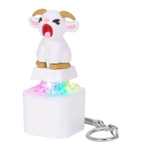 Klawiaturowy Fidget Key Cap z LED i Dźwiękiem Squeaking Goat, Przenośny - Klikający, Ładowany Kluczyk