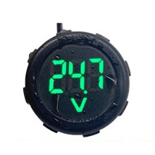 Waterproof Battery Monitor LED Digital Voltage Gauge Meter 4-100V Compatible with Cart Marine Car RV Boat Truck Motorcycle